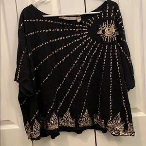 Black and gold Tshirt by Chelsea and Violet